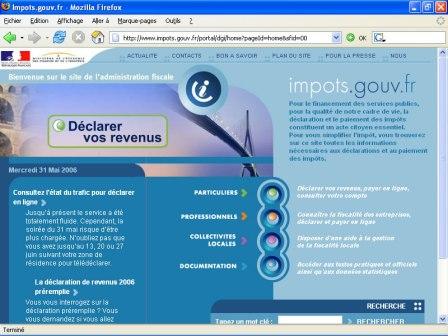 impot gouv mail di contatto